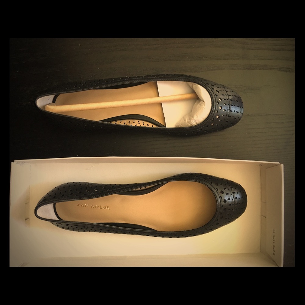 Ann taylor leather ballet flats
